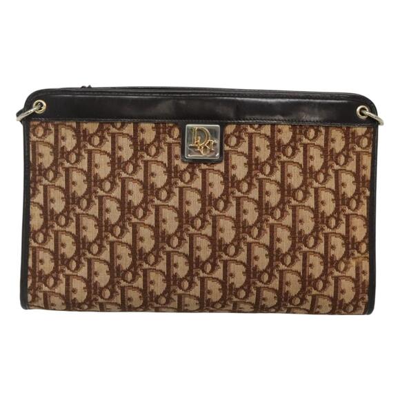 DIOR Trotter Canvas Shoulder Bag Brown - Picture 2 of 12